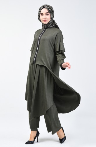 Tunika Hose Zweier Anzug 4374-05 Khaki 4374-05