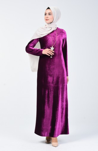 Kleid aus Samt 5120-01 Fuchsia 5120-01