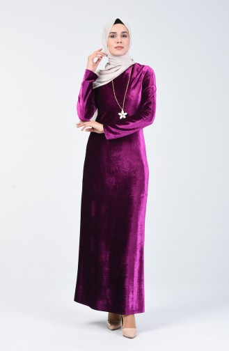 Velvet Dress 5120-01 Fuchsia 5120-01