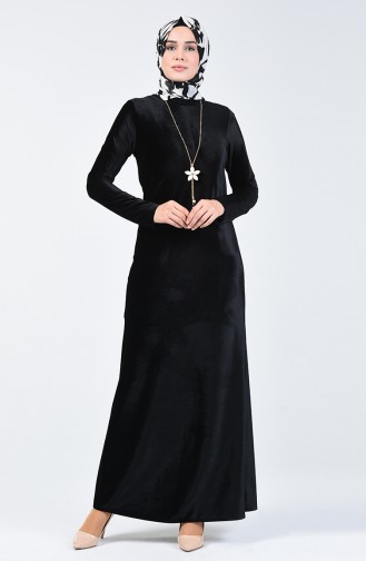 Kleid aus Samt   5120-03 Schwarz 5120-03