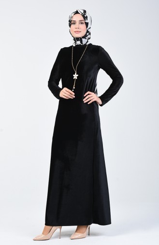 Kleid aus Samt   5120-03 Schwarz 5120-03