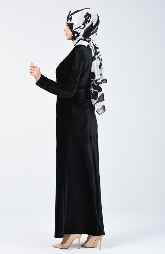 Kleid aus Samt   5120-03 Schwarz 5120-03