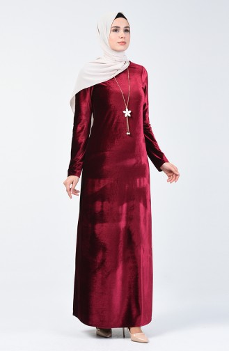 Kleid aus Samt 5120-04 Weinrot 5120-04