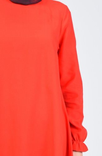 Kolu Lastikli Asimetrik Tunik 1361TNK-01 Kırmızı