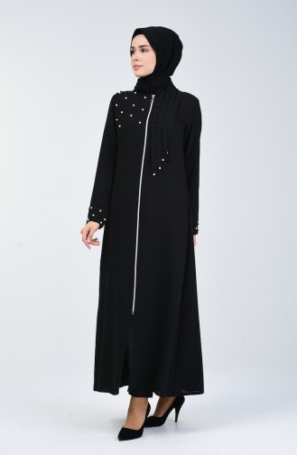 Pearled Abaya 1217-02 Black 1217-02