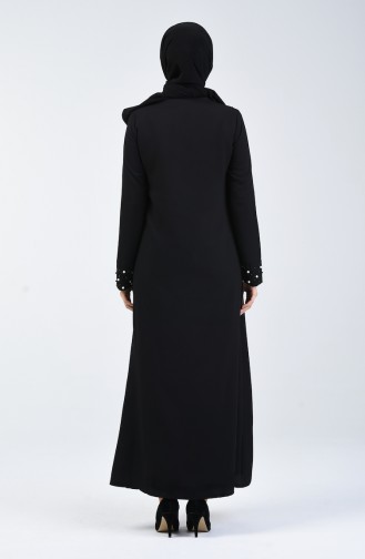 Pearled Abaya 1217-02 Black 1217-02