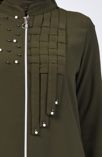 Abaya Perlées 1217-03 Khaki 1217-03