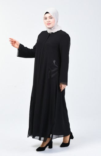 Grösse Grosse Abendkleid Abaya 8049-01 Schwarz 8049-01