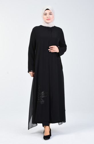 Black Abaya 8049A-01