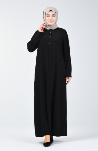 Grösse Grosse Abaya mit Tasche 9150-01 Schwarz 9150-01