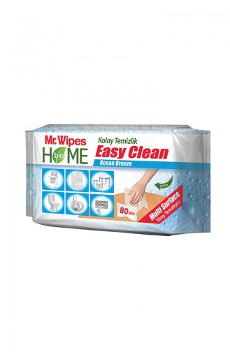 Mr Wıpes Easy Clean Temizleme Mendili Okyanus Esintisi Kokulu 40 Adet 1205003