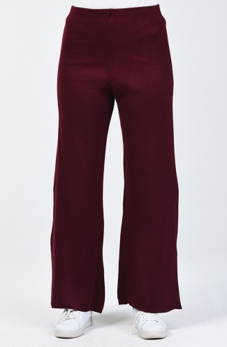 Pantalon Tricot Large 0520-06 Bordeaux Foncé 0520-06