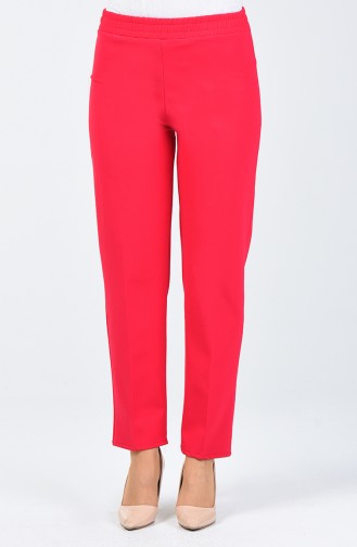 Pantalon Taille Élastique 3153PNT-01 Fuchsia Foncé 3153PNT-01