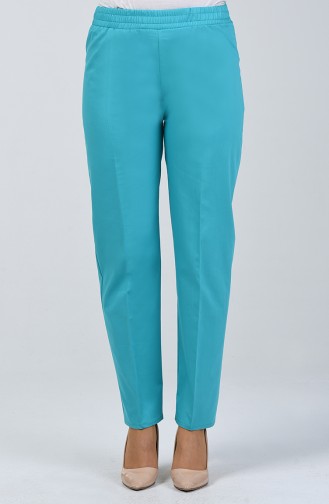 Pantalon Taille Élastique 3161PNT-01 Turquoise 3161PNT-01