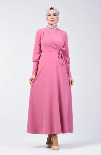 Seitlich gebundenes Kleid 2712-01 Rosa 2712-01