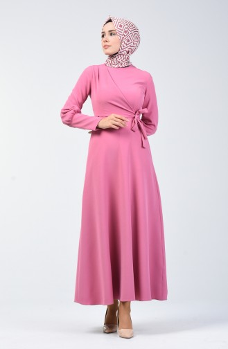 Seitlich gebundenes Kleid 2712-01 Rosa 2712-01