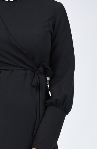 Robe Attaché Sur Le Côté 2712-02 Noir 2712-02