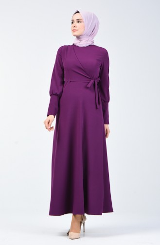 Seitlich gebundenes Kleid 2712-04 Violett 2712-04