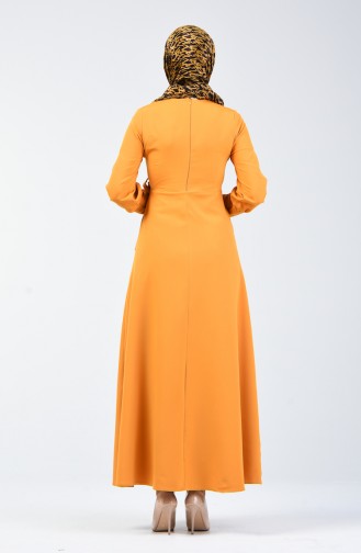 Side Tie Dress 2712-05 Mustard 2712-05