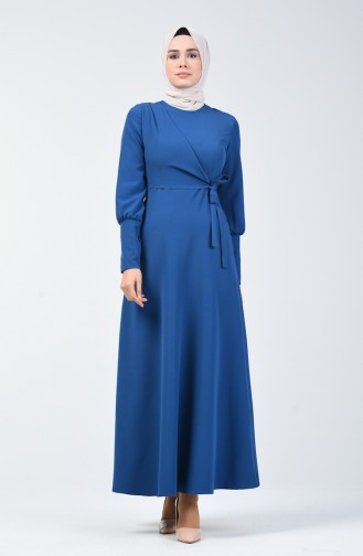 Seitlich gebundenes Kleid 2712-07 Indigo 2712-07