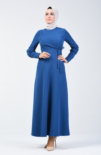 Side Tie Dress 2712-07 Indigo 2712-07