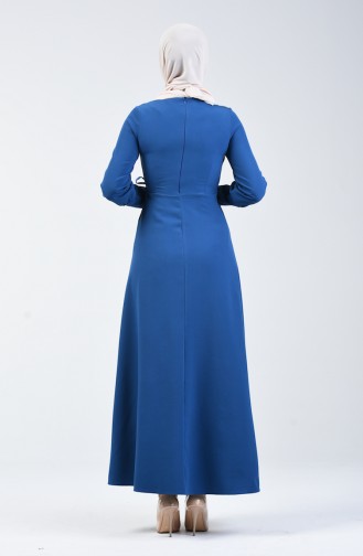 Side Tie Dress 2712-07 Indigo 2712-07