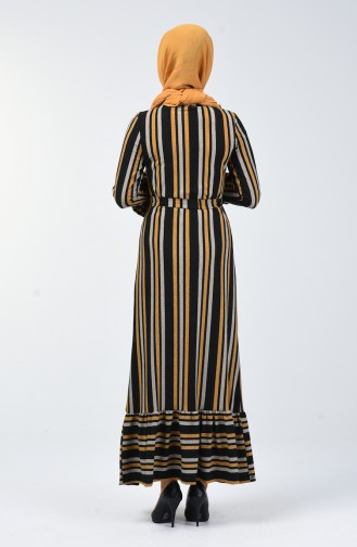 Striped Dress 0357-04 Mustard 0357-04