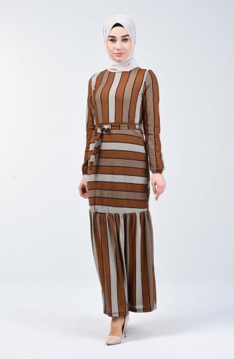 Striped Dress 0358-01 Tobacco 0358-01