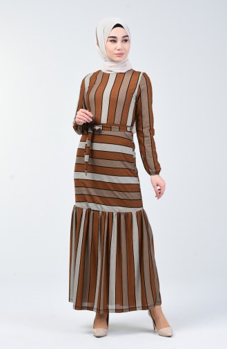Striped Dress 0358-01 Tobacco 0358-01