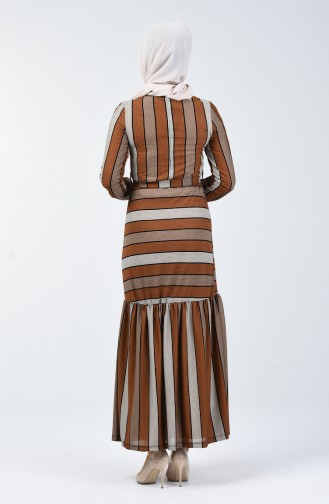 Striped Dress 0358-01 Tobacco 0358-01