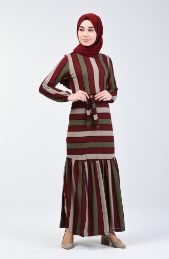 Robe à Rayures 0358-02 Bordeaux 0358-02