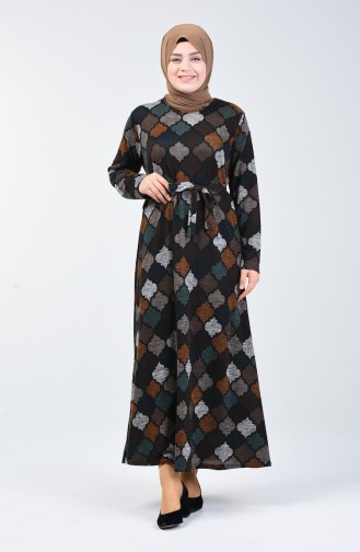 Brown Hijab Dress 4829-01