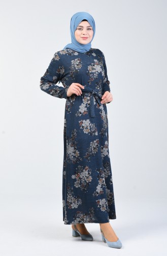 Indigo Hijab Dress 4829A-01