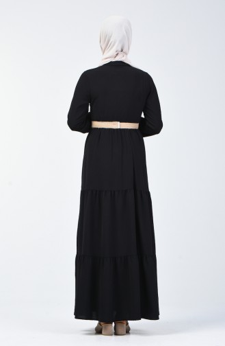 Black Hijab Dress 5483-01