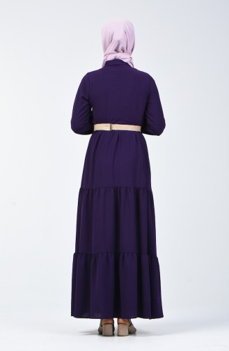 Eggplant Color Hijab Dress 5483-02
