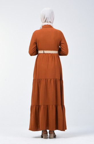 Tan Hijab Dress 5483-03