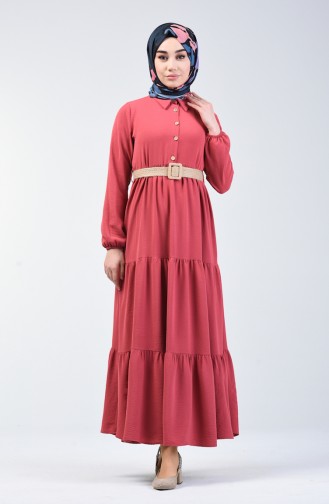 Dusty Rose Hijab Dress 5483-06