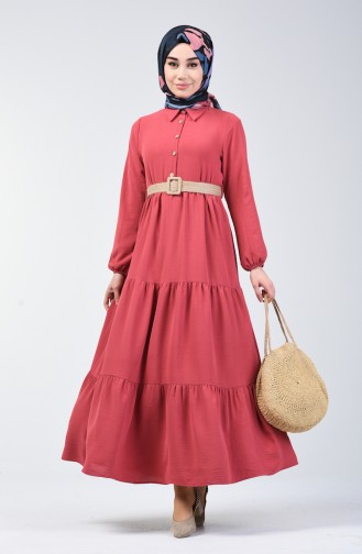 Dusty Rose Hijab Dress 5483-06