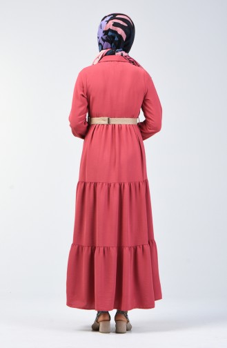 Dusty Rose Hijab Dress 5483-06