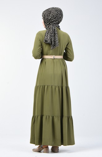 Hellkhaki grün Hijab Kleider 5483-07