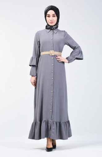 فستان رمادي 5667-06