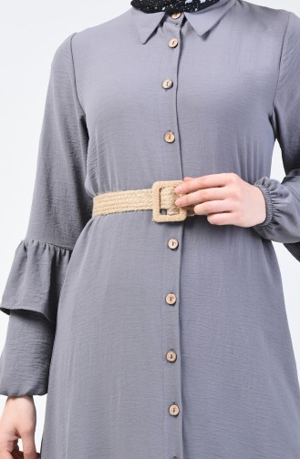 Aerobin Fabric Belt Dress 5667-06 Gray 5667-06