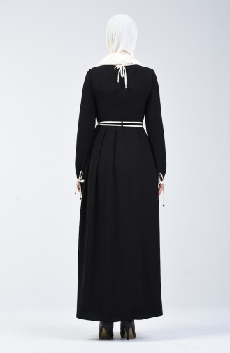 Robe à Manche Lacet 6844-01 Noir 6844-01