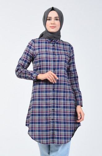 Kareli Tunik 2506-01 Lacivert Bordo