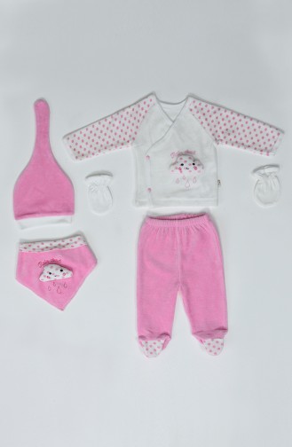 Kız Bebek 5Li Takım F0848 Pembe