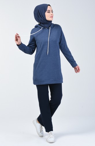 Hooded Tracksuit Set 20002-10 Indigo Navy Blue 20002-10