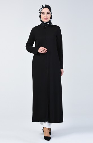 Abaya mit Reißverschluss 3006-02 Schwarz 3006-02