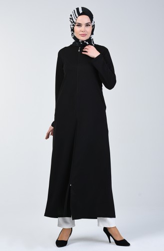 Abaya mit Reißverschluss 3006-02 Schwarz 3006-02