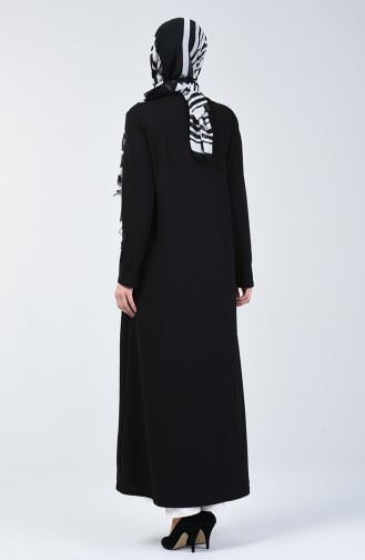 Abaya mit Reißverschluss 3006-02 Schwarz 3006-02