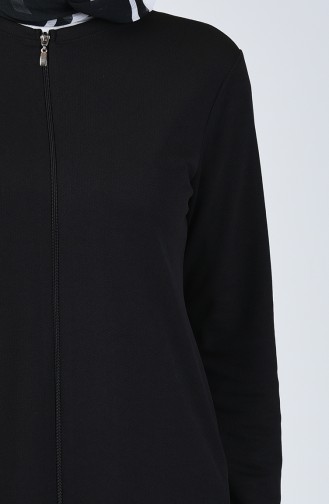 Abaya mit Reißverschluss 3006-02 Schwarz 3006-02